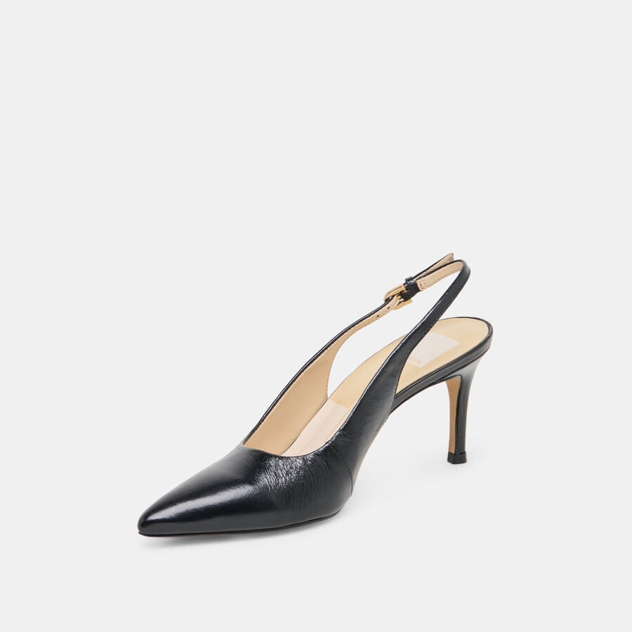 elasi heels black leather