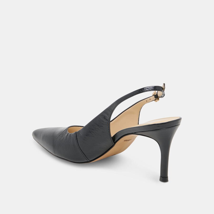 elasi heels black leather
