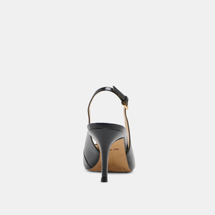 elasi heels black leather