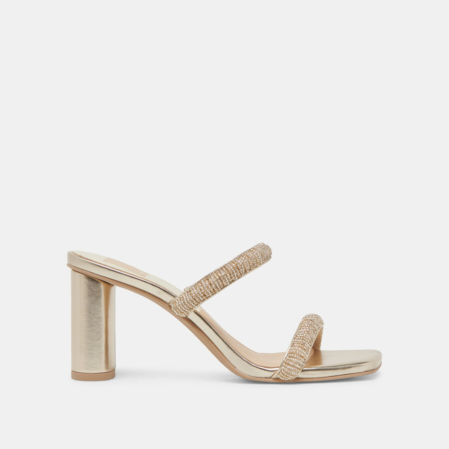 nolah heels gold multi beads