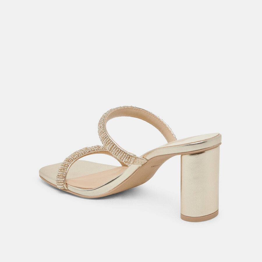 nolah heels gold multi beads