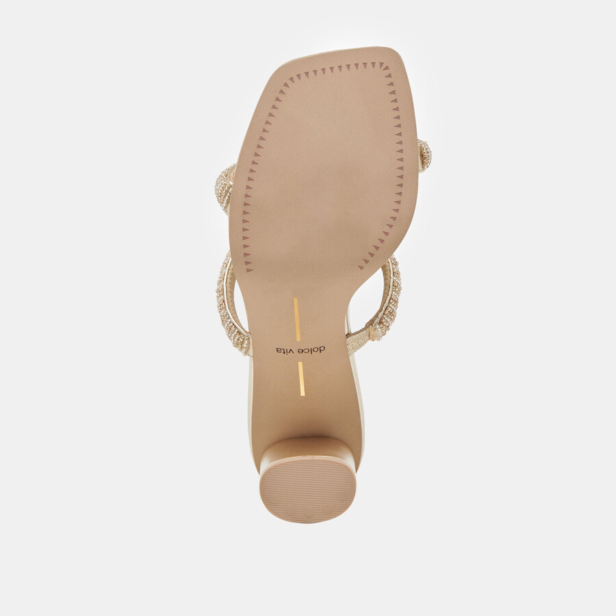 nolah heels gold multi beads