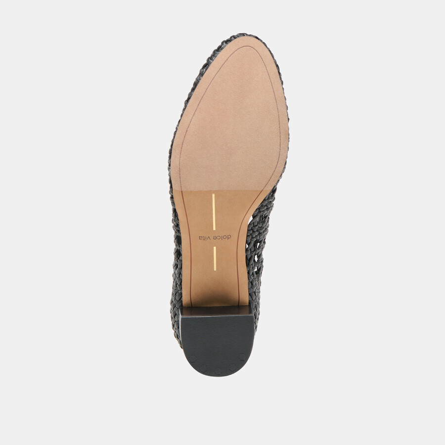 lula heels black woven raffia