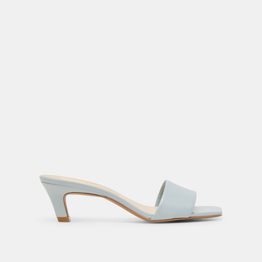 rexa heels ice blue leather