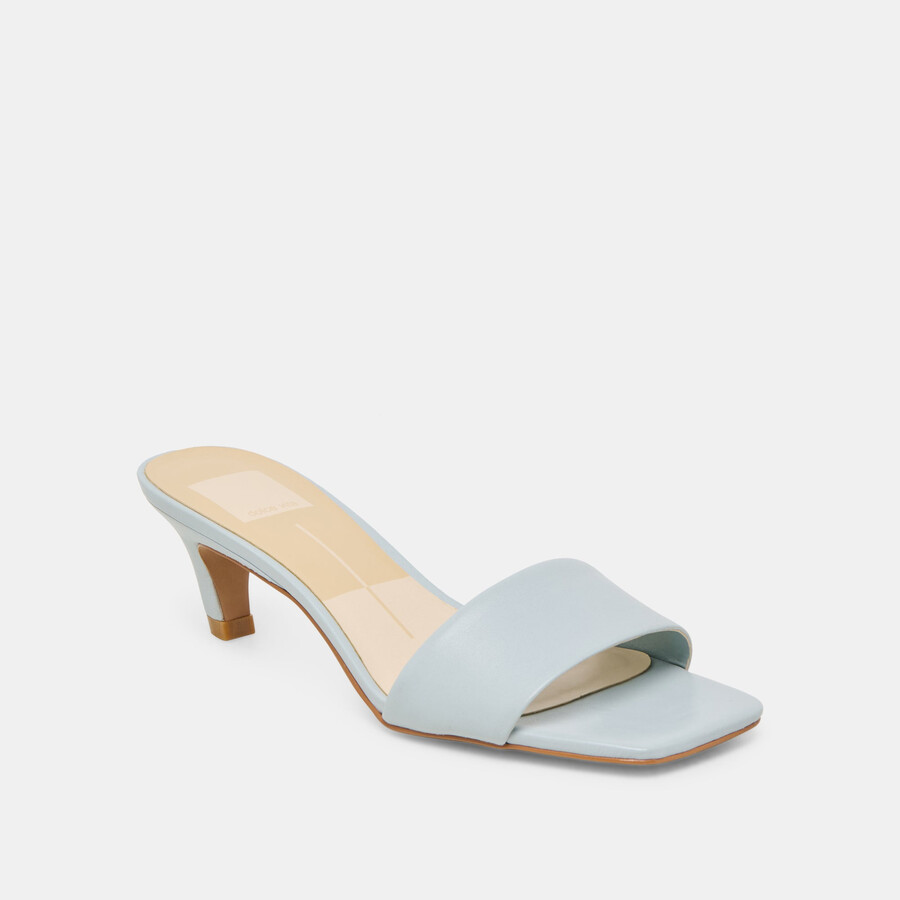 rexa heels ice blue leather
