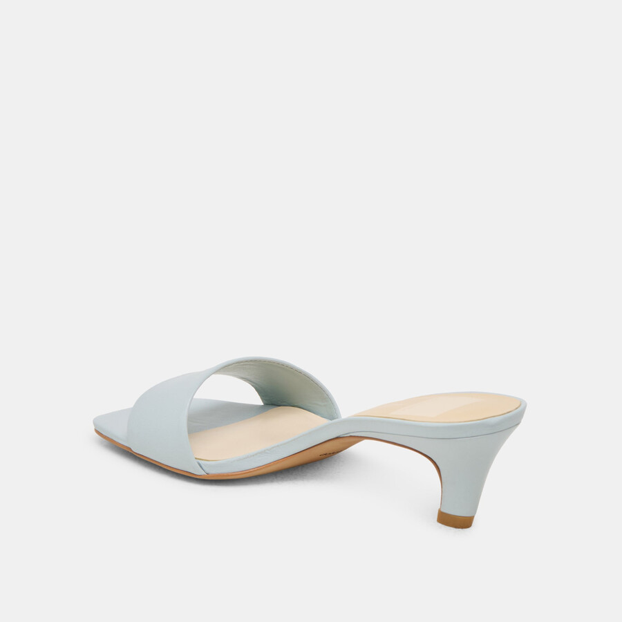 rexa heels ice blue leather