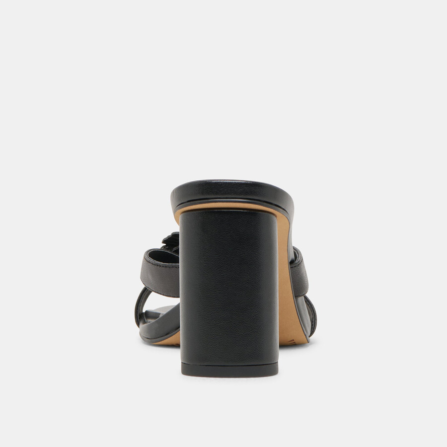 nikil heels black leather