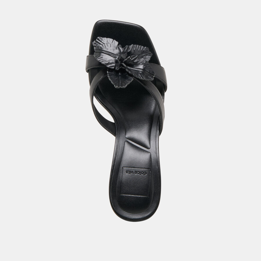 nikil heels black leather