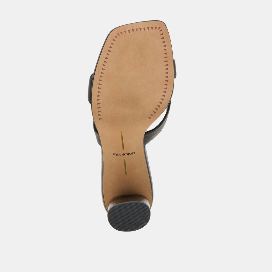 nikil heels black leather