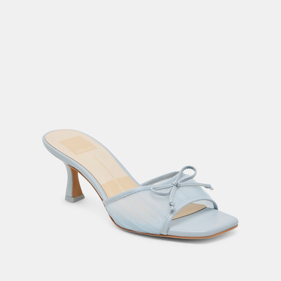 galen heels light blue tulle
