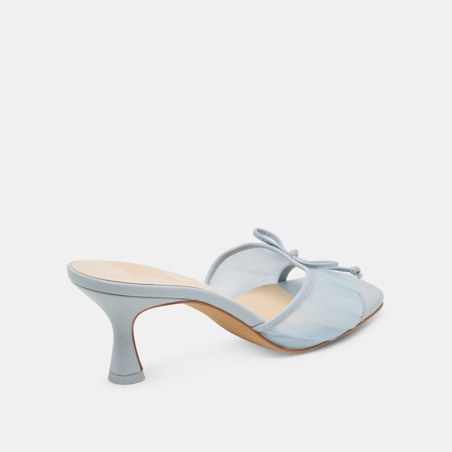 galen heels light blue tulle