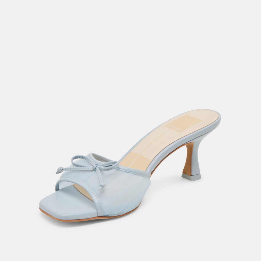 galen heels light blue tulle
