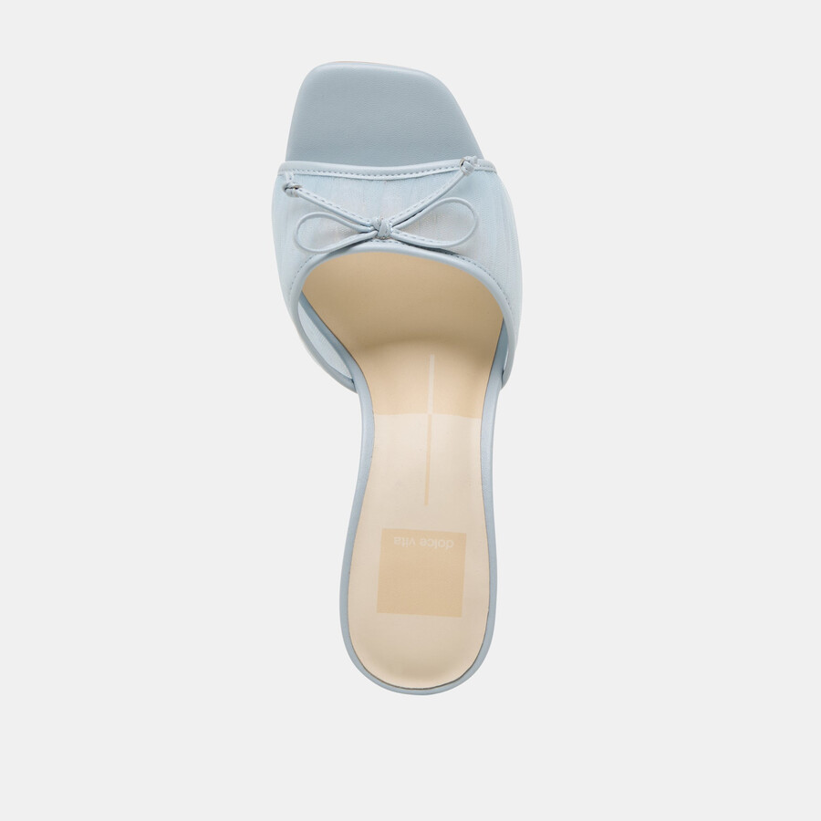 galen heels light blue tulle