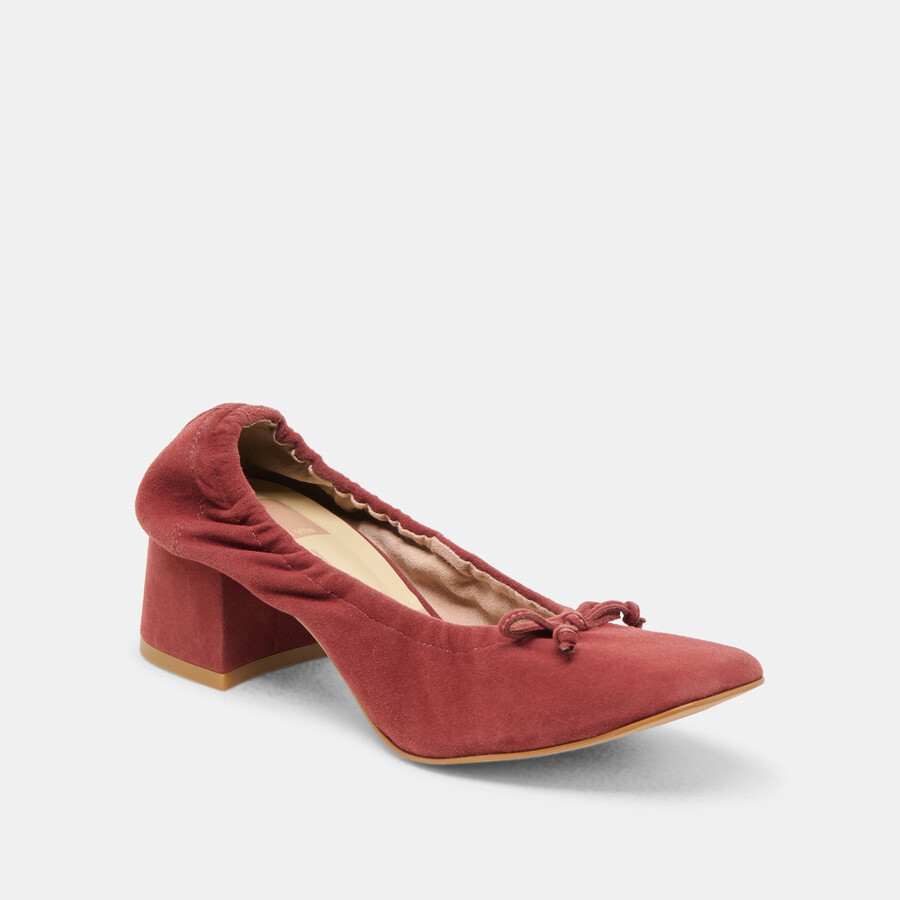 karmin heels brandy suede