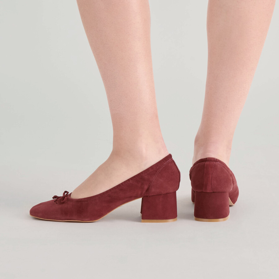 karmin heels brandy suede