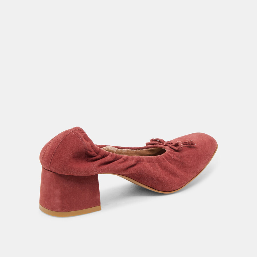 karmin heels brandy suede