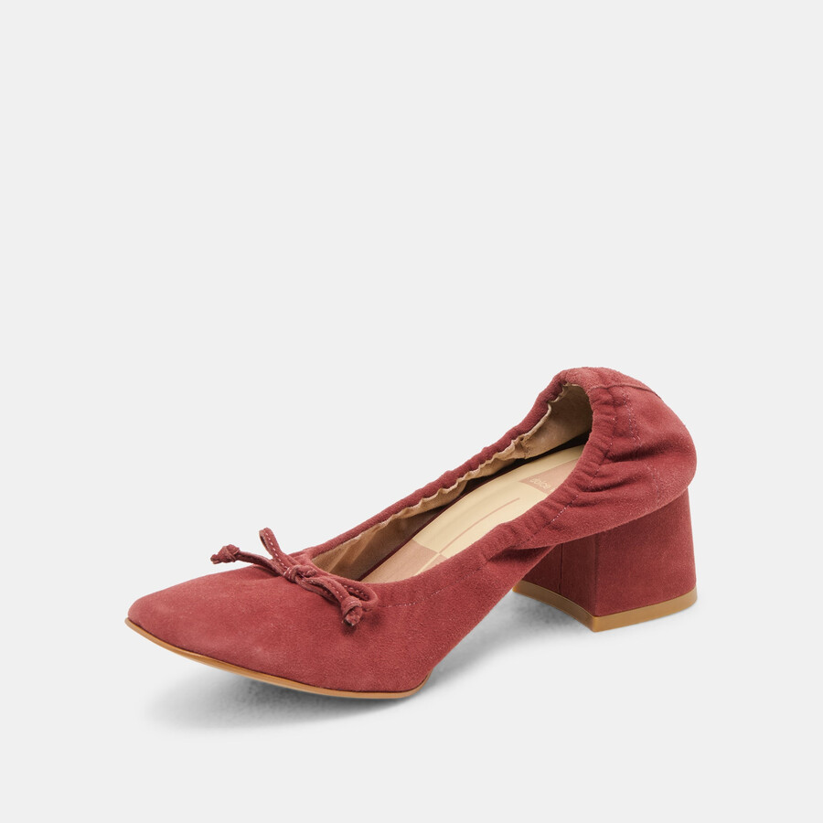 karmin heels brandy suede