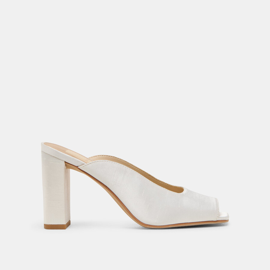 sabela heels off white satin