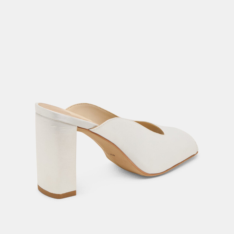 sabela heels off white satin