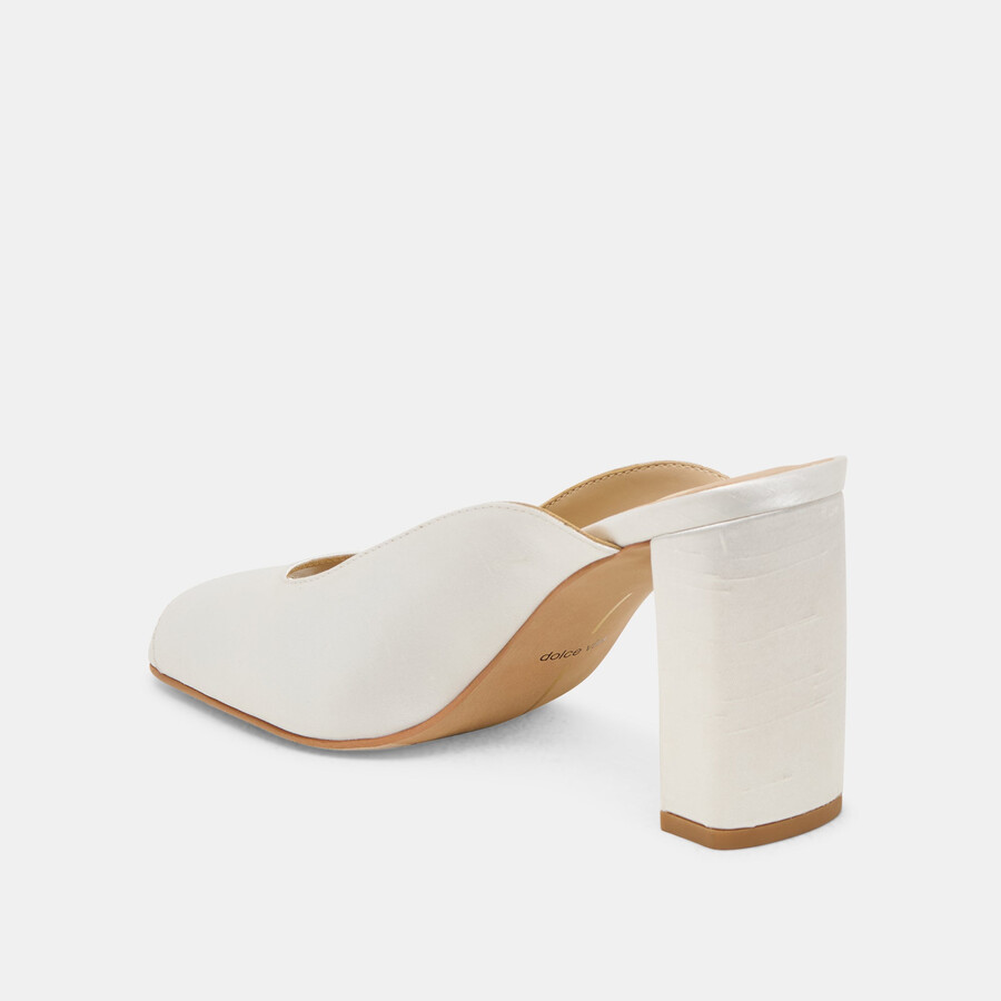 sabela heels off white satin