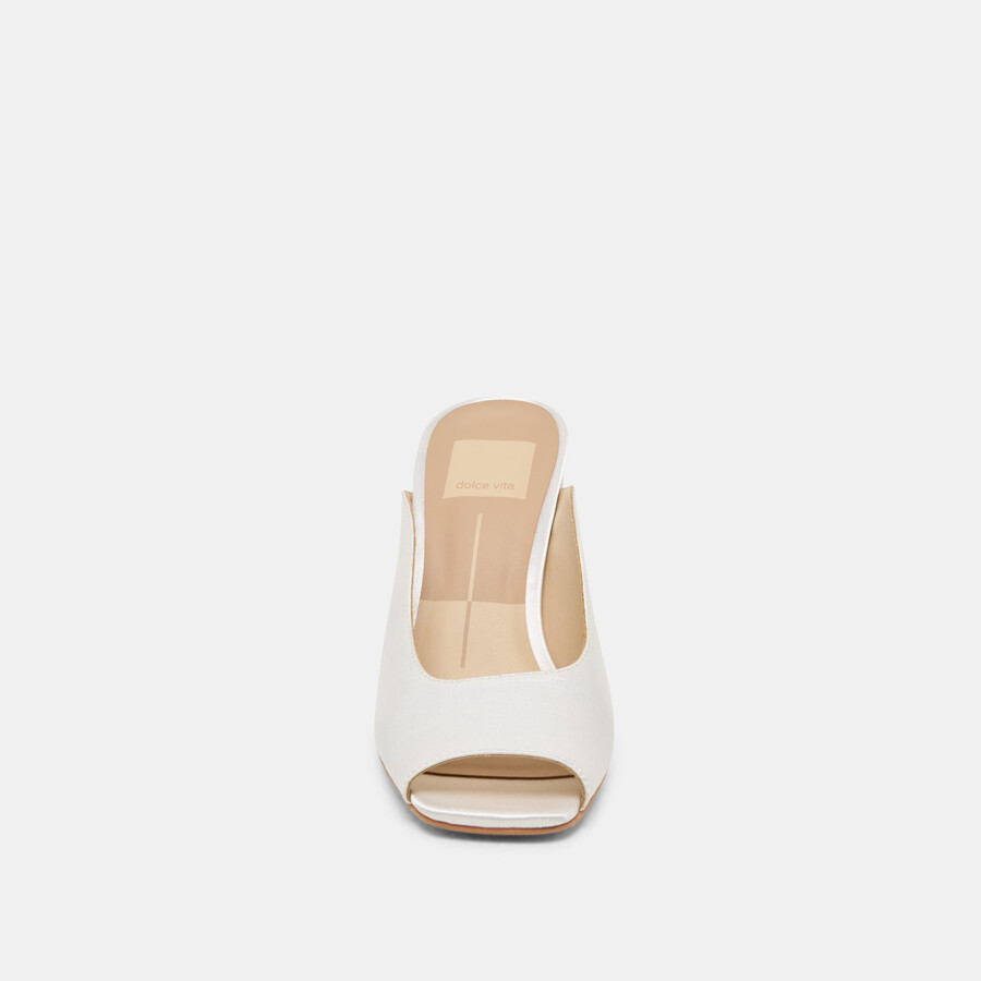sabela heels off white satin