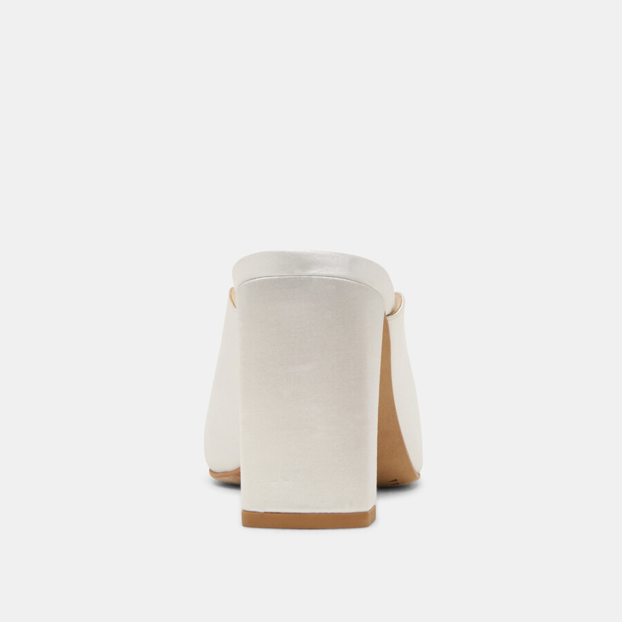sabela heels off white satin