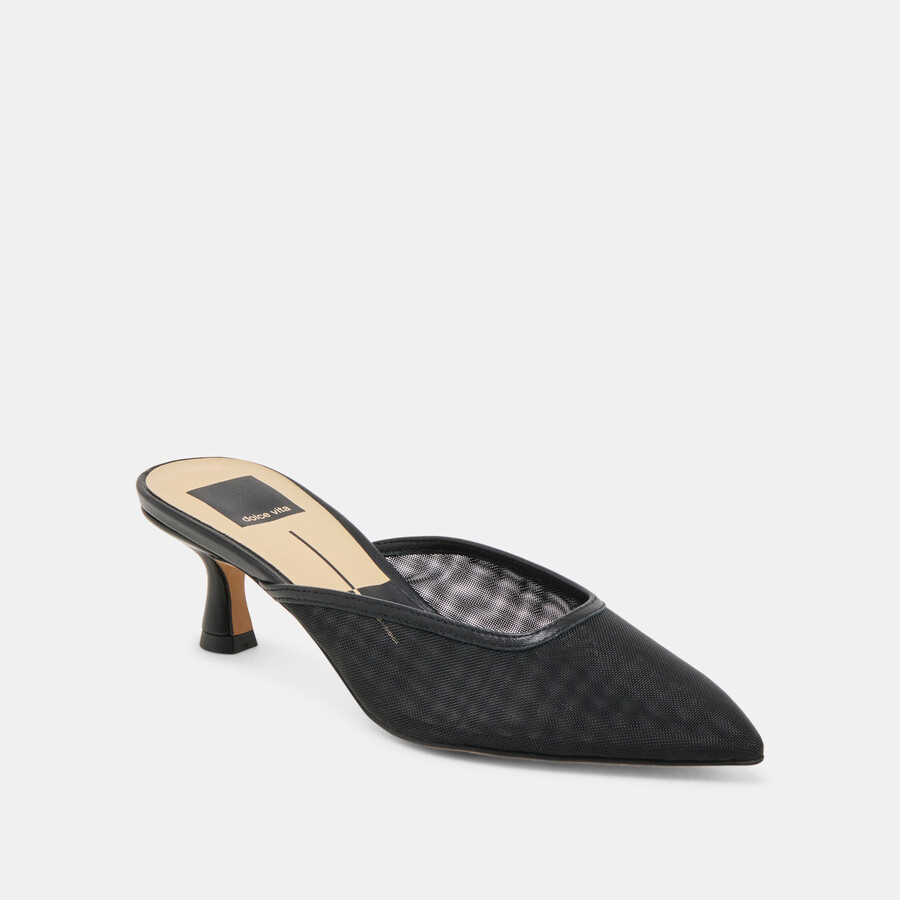 cleo heels onyx mesh
