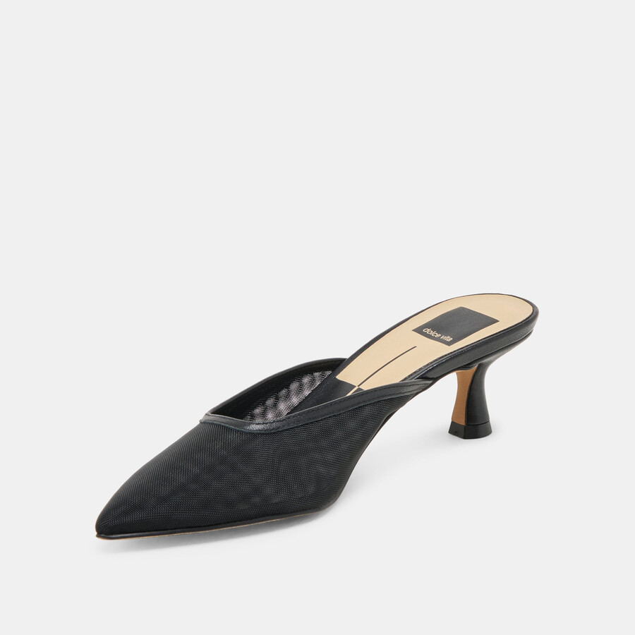 cleo heels onyx mesh