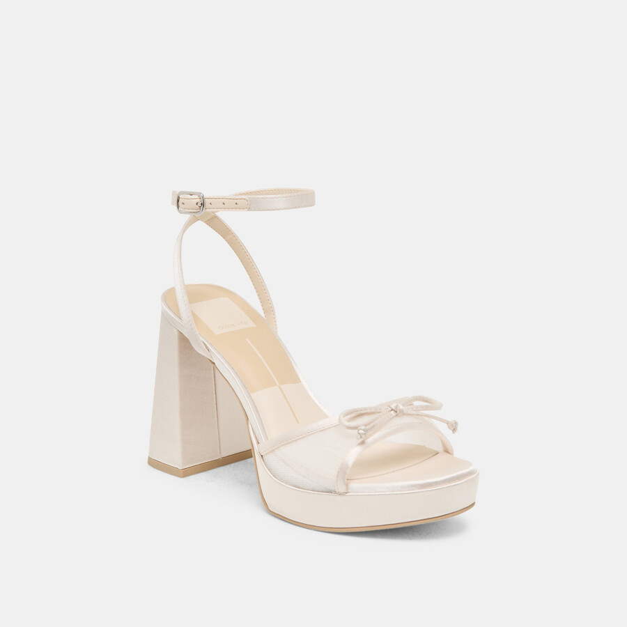 pandor heels white tulle