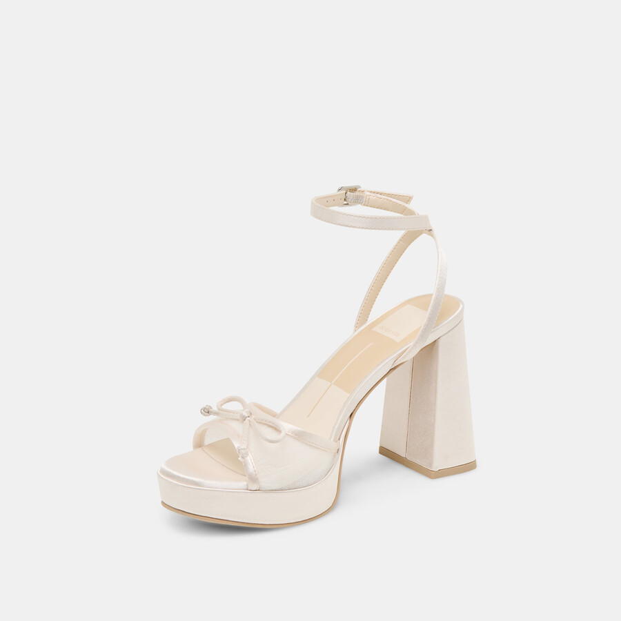 pandor heels white tulle