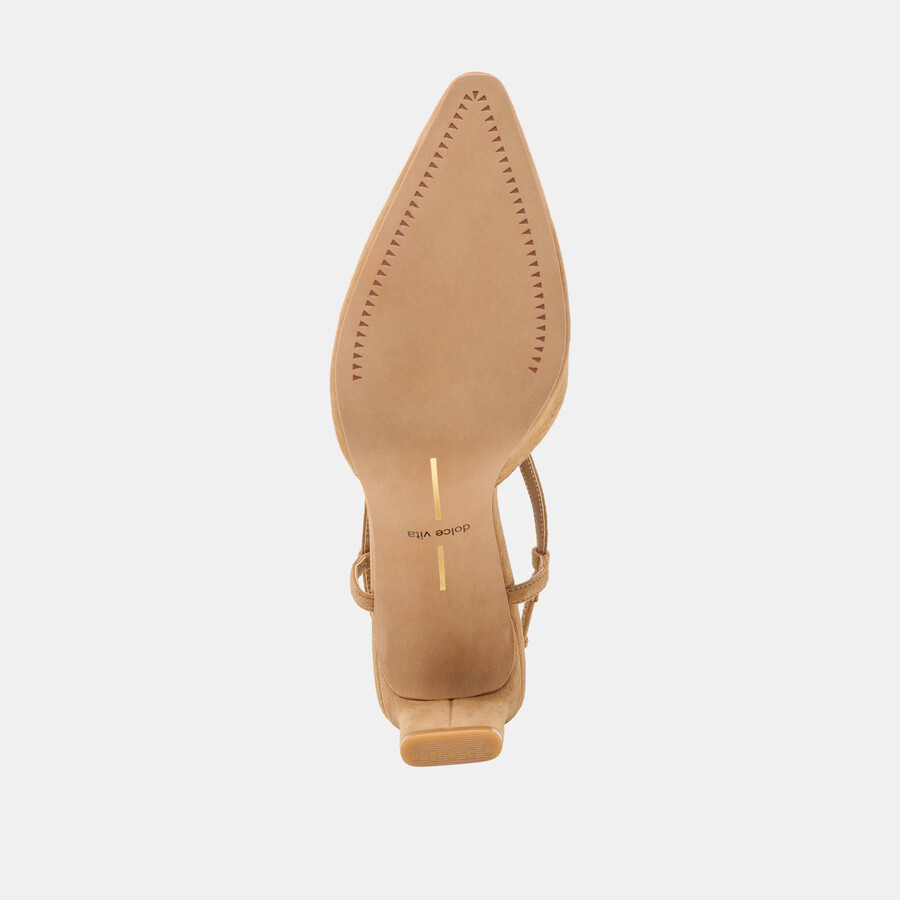 ginay heels lt brown suede