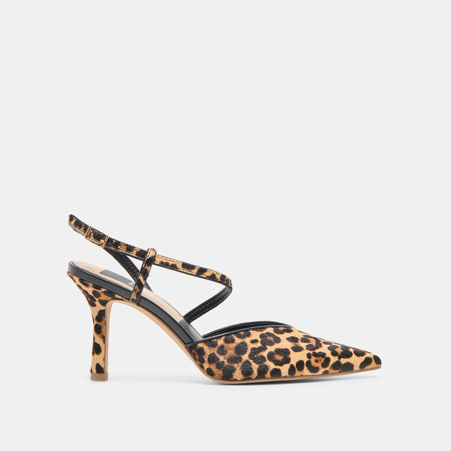 kamra heels dk leopard calf hair