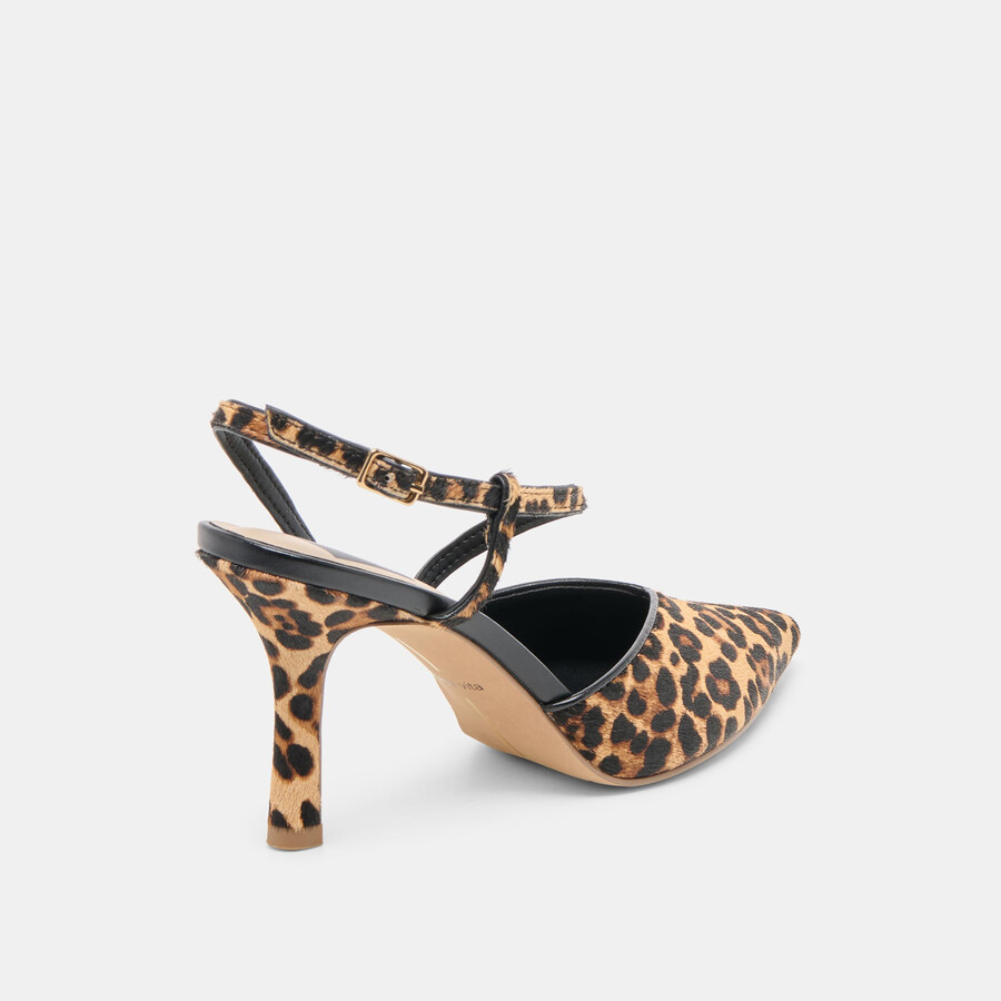 kamra heels dk leopard calf hair
