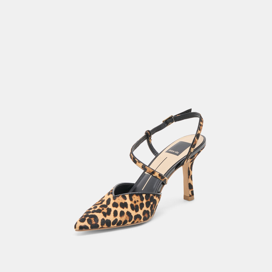 kamra heels dk leopard calf hair