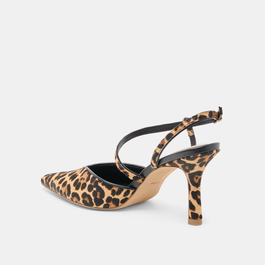 kamra heels dk leopard calf hair