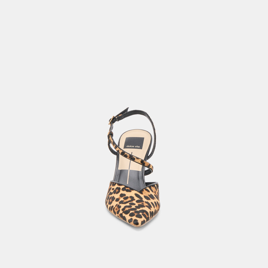 kamra heels dk leopard calf hair