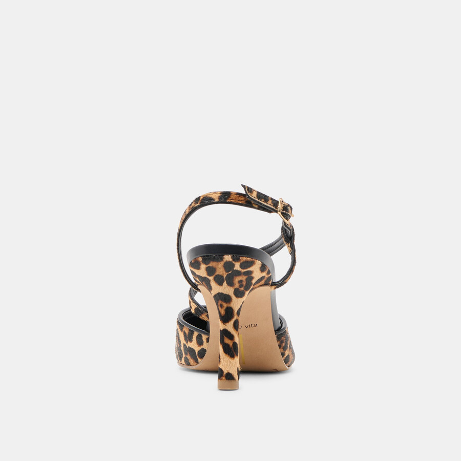 kamra heels dk leopard calf hair