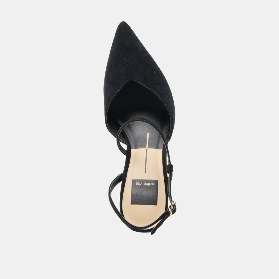 kamra heels onyx suede
