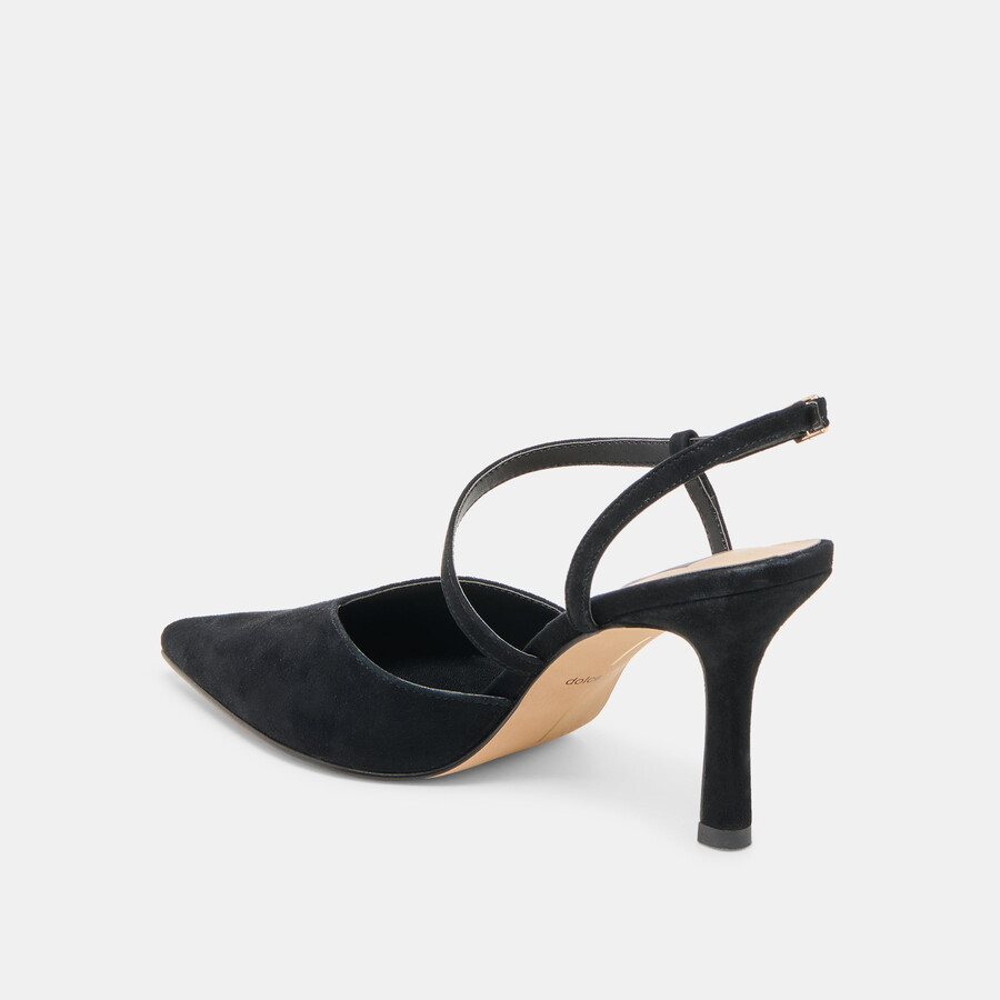 kamra heels onyx suede