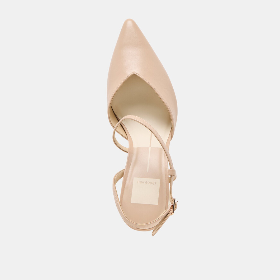 kamra heels beige leather