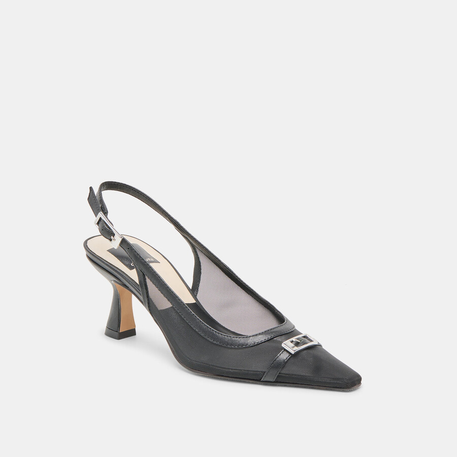 lorine heels onyx mesh
