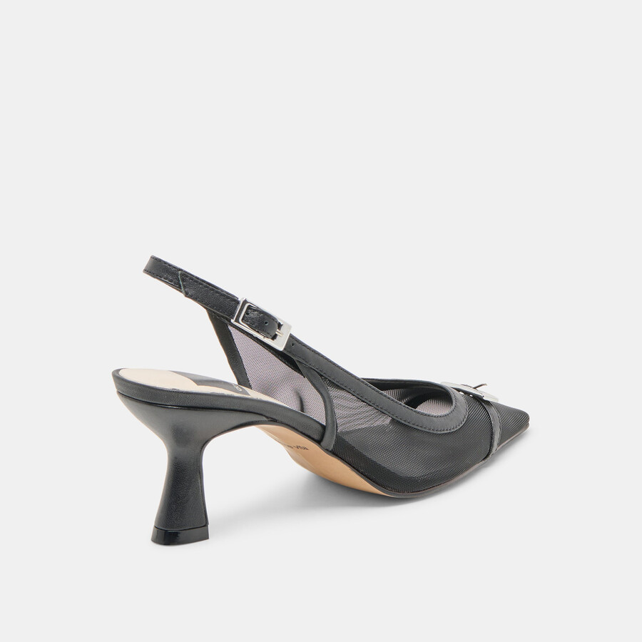 lorine heels onyx mesh