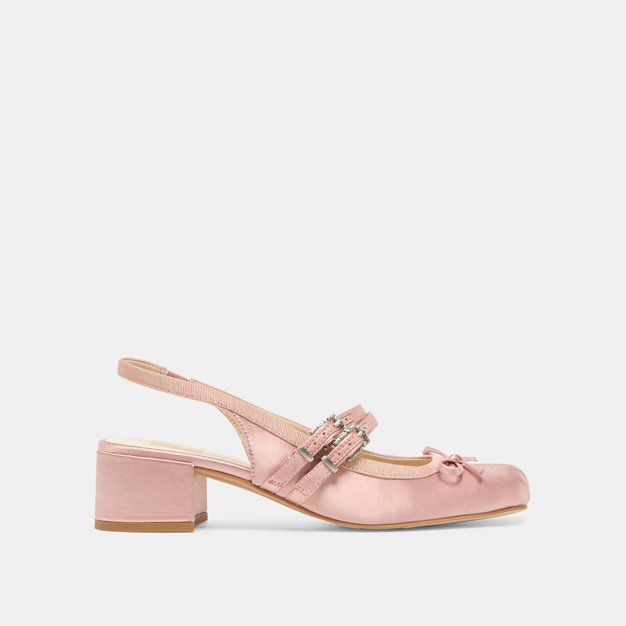 loris heels blush satin