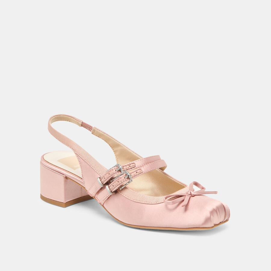 loris heels blush satin