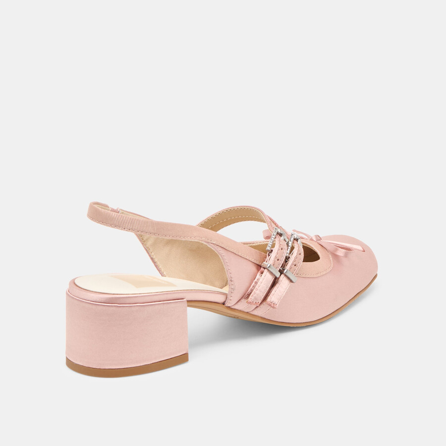 loris heels blush satin