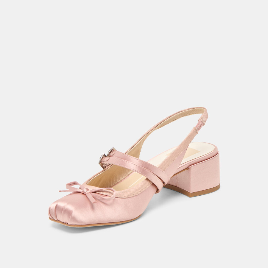 loris heels blush satin