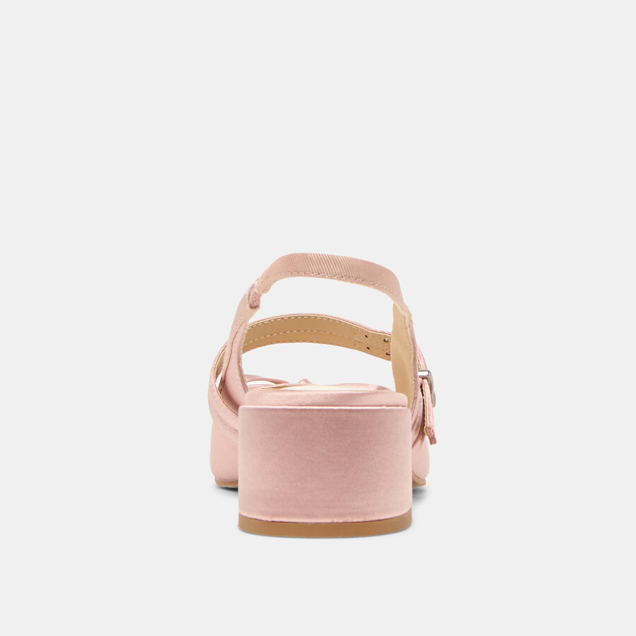 loris heels blush satin