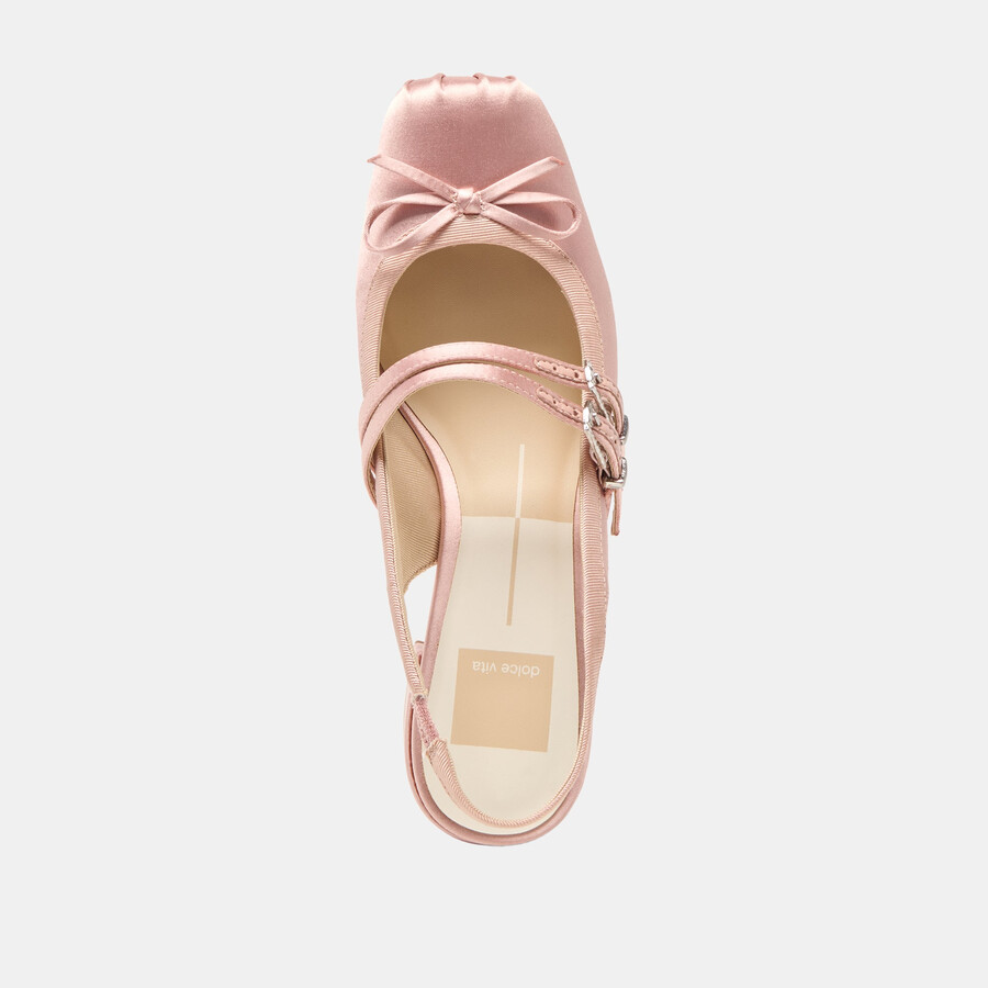loris heels blush satin