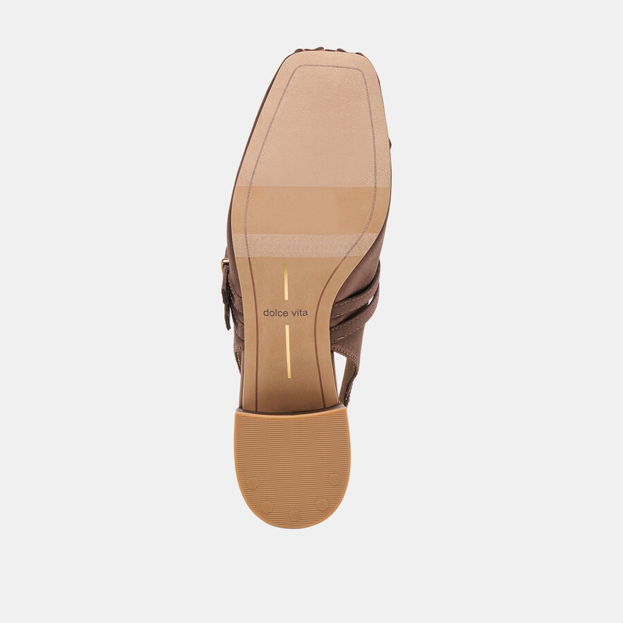 loris heels mahogany satin