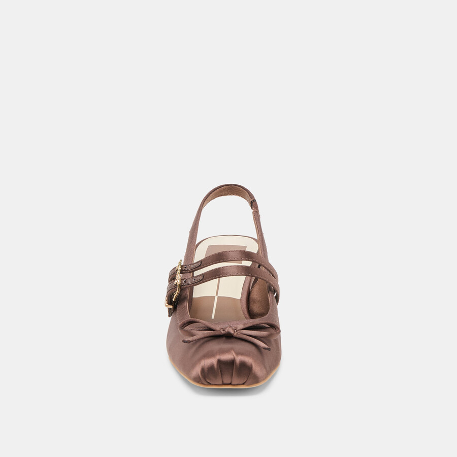 loris heels mahogany satin